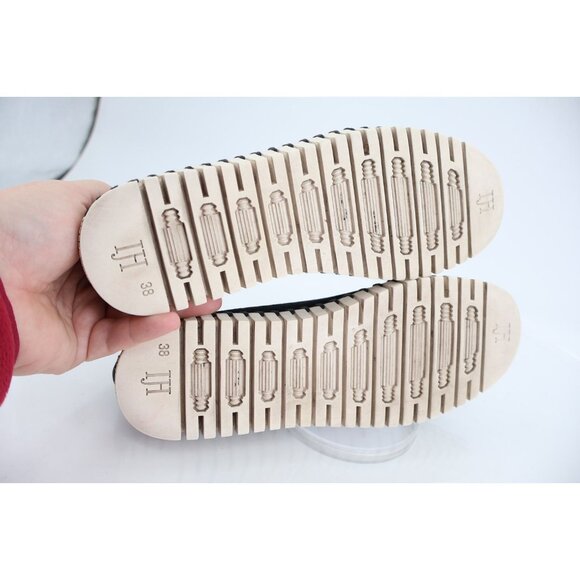 Ilse of Jacobsen Tulip Slip On Shoes Women's 38 8 Black White Flat Loafers Comfy - Picture 7 of 9